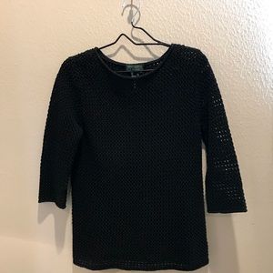 Vintage Lauren by Ralph Lauren Hand Knit Open Weave Sweater